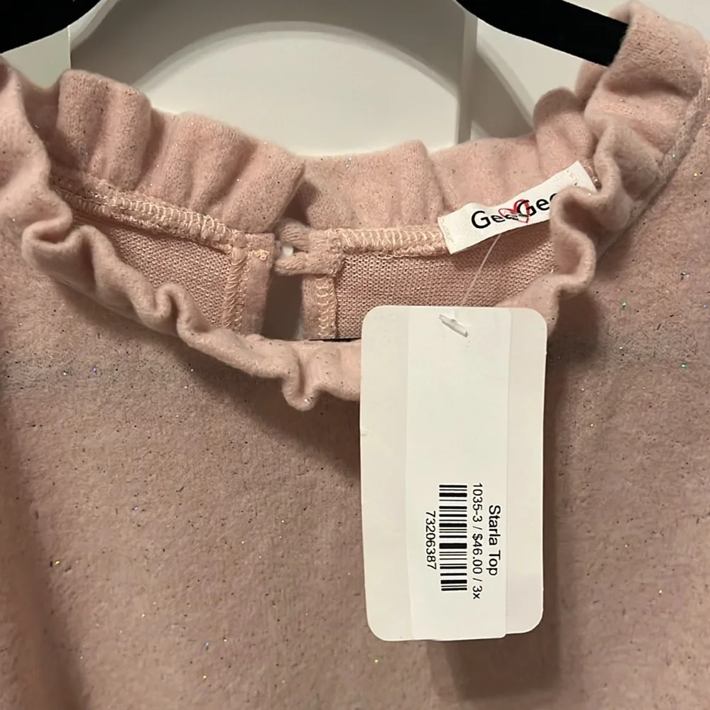 Pink Ruffled Women's Top - Picture 4 of 5